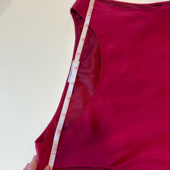 Aeffe Moschino Cheap and Chic 100% Silk Spanish Rose Ruffle Dress - Picture 9 of 12